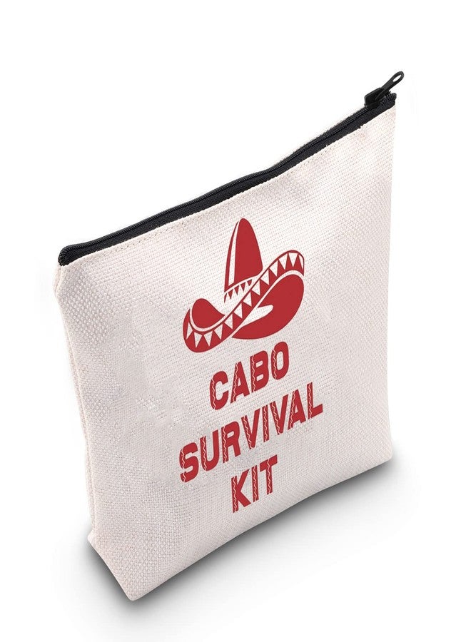 POFULL Cabo Mexico Bachelorette Party Gift Wedding Party Cosmetic Bag Cabo San Lucas Gift Cabo Survival Kit Zipper Makeup Bags Travel Toiletry Bag Accessories (cabo bag) - Image 1