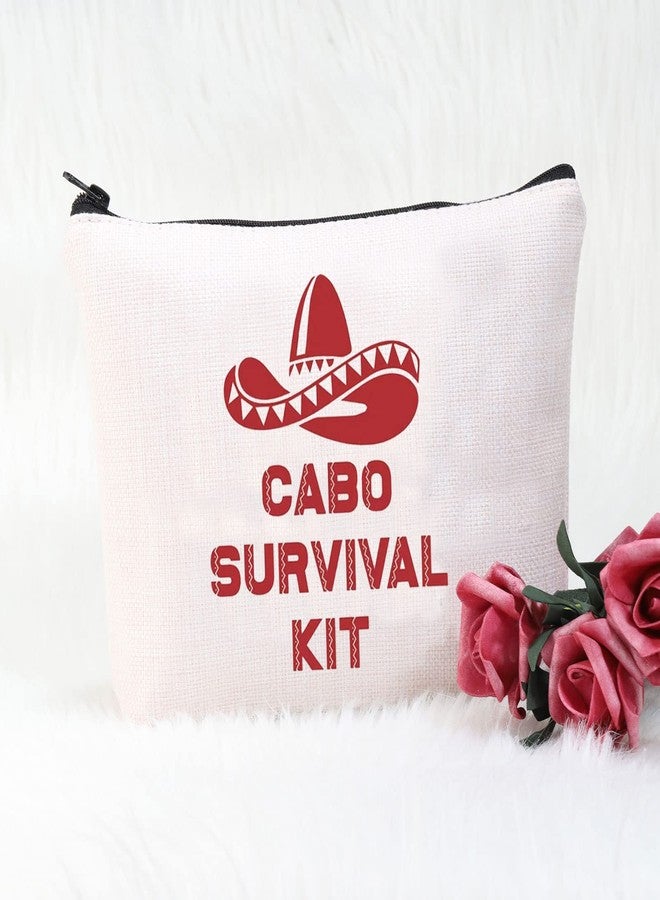POFULL Cabo Mexico Bachelorette Party Gift Wedding Party Cosmetic Bag Cabo San Lucas Gift Cabo Survival Kit Zipper Makeup Bags Travel Toiletry Bag Accessories (cabo bag) - Image 2
