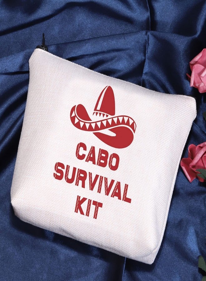 POFULL Cabo Mexico Bachelorette Party Gift Wedding Party Cosmetic Bag Cabo San Lucas Gift Cabo Survival Kit Zipper Makeup Bags Travel Toiletry Bag Accessories (cabo bag) - Image 3