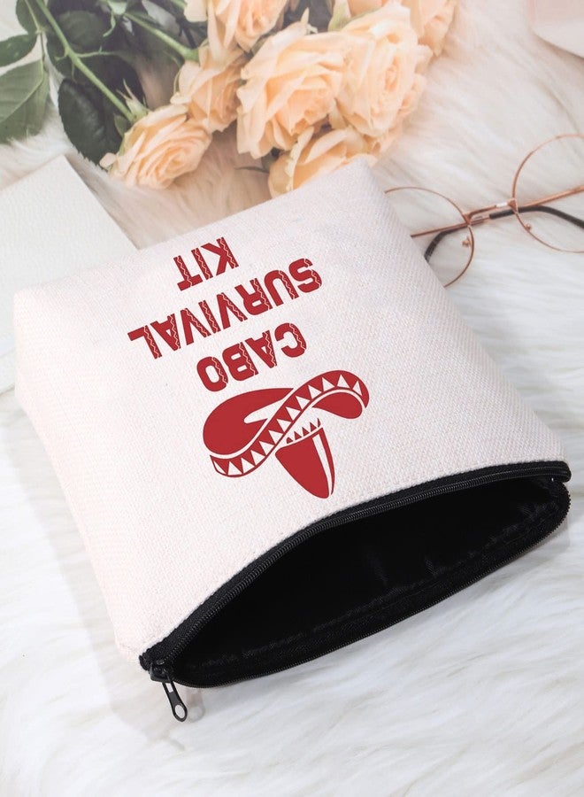 POFULL Cabo Mexico Bachelorette Party Gift Wedding Party Cosmetic Bag Cabo San Lucas Gift Cabo Survival Kit Zipper Makeup Bags Travel Toiletry Bag Accessories (cabo bag) - Image 4