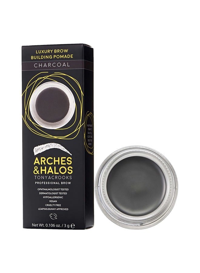 Arches & Halos Luxury Brow Building Pomade - Charcoal - Tinting Brow Definer for Sculpting and Shaping Eyebrows - Soft, Smudge-Proof, Silky Texture - Lightweight Cream and Gel Blend - 0.106 oz - Image 2