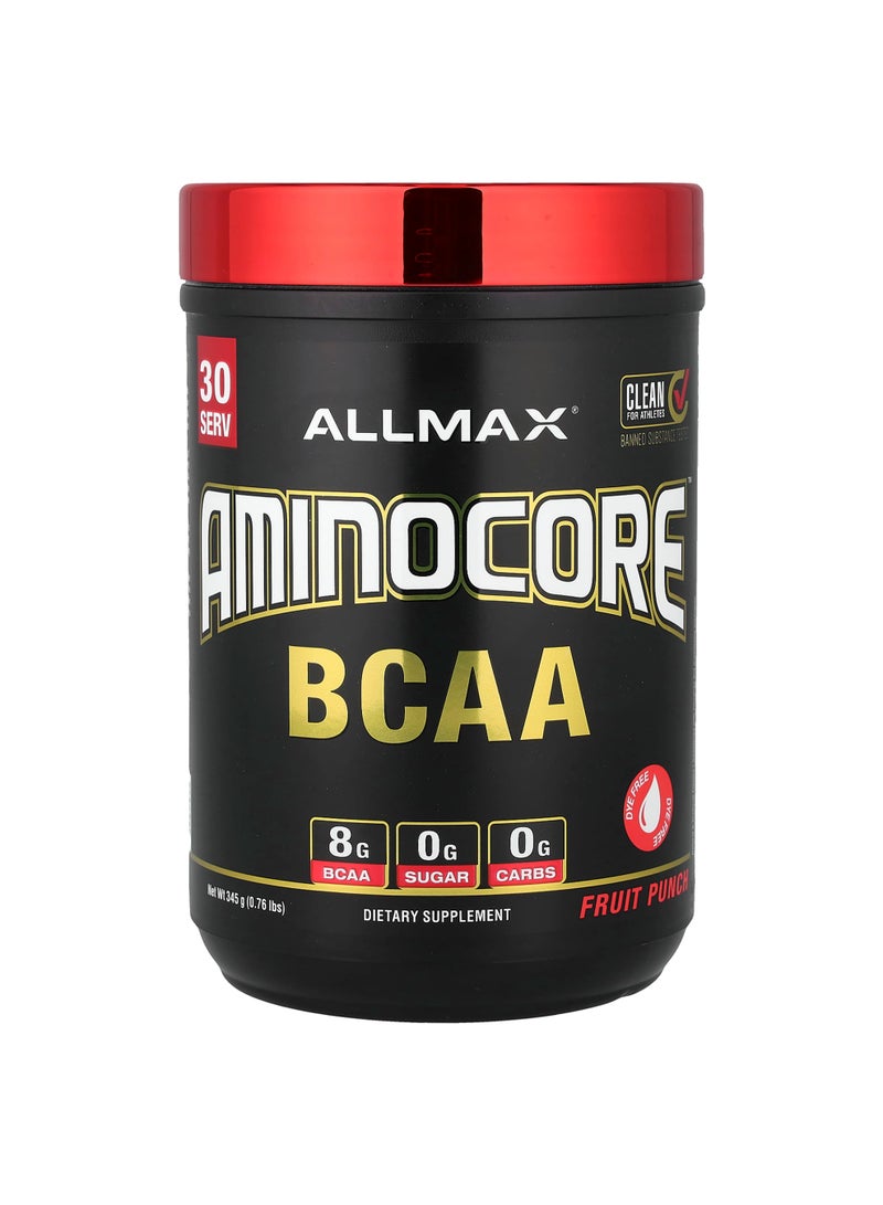 Allmax AMINOCORE BCAA, Fruit Punch, 0.76 lbs (345 g)
