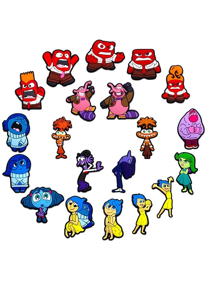 ZVEV 20PCS Crocs Shoe Decoration Charms, INSIDE OUT Series Charms Shoes Charm for Crocs Hole Hole Shoe, for Kids Boys Girls Men Women Party Supplies  - Image 4