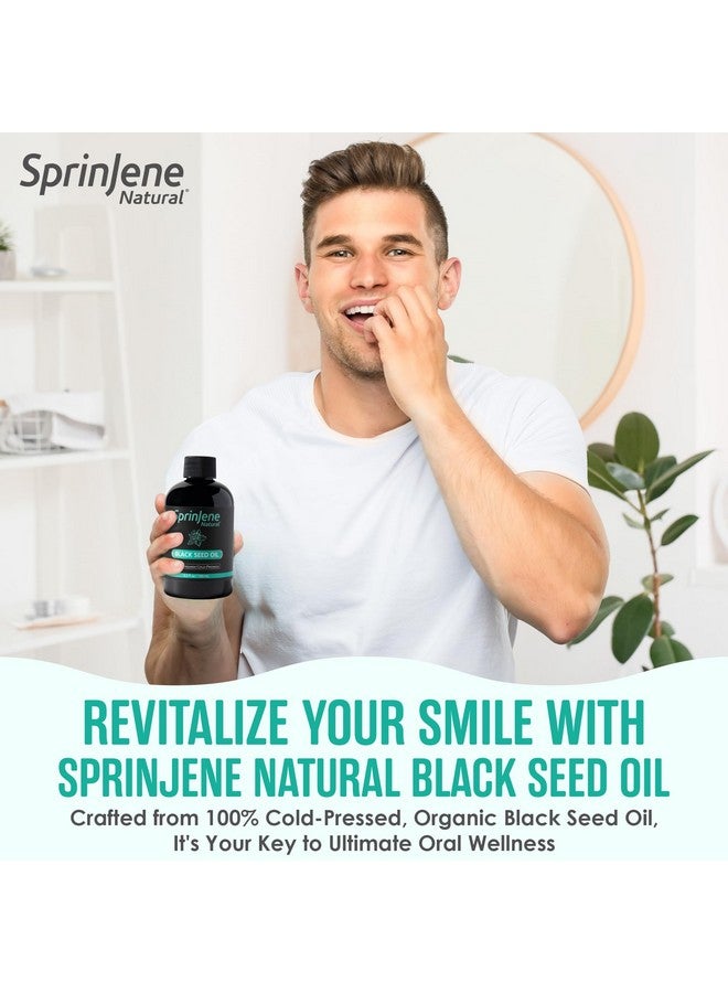 SprinJene زيت الحبة السوداء العضوي 100% نقي من سبريجن® مضغوط على البارد لصحة الفم، زيت الحبة السوداء من نيغلا سativa، زيت الكمون الأسود العضوي، أوميغا 3 6 9، يغذي البشرة، يدعم المفاصل، 3.5 أونصة سائلة 2 عبوة - Image 5