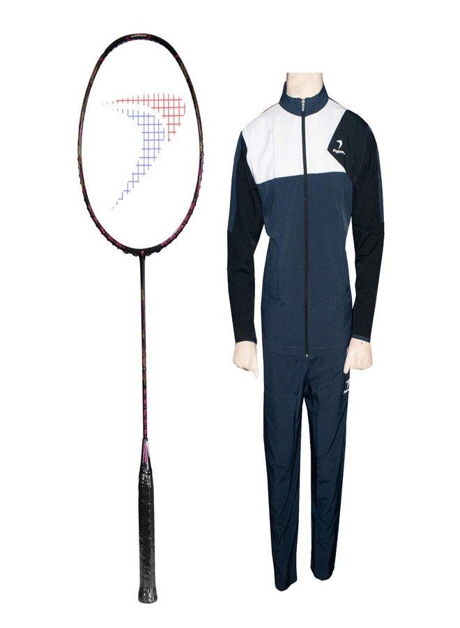 FLYPOWER Badminton Racket Composite Comet With Tracksuit Fly Marathon White Grey Size L - Image 2