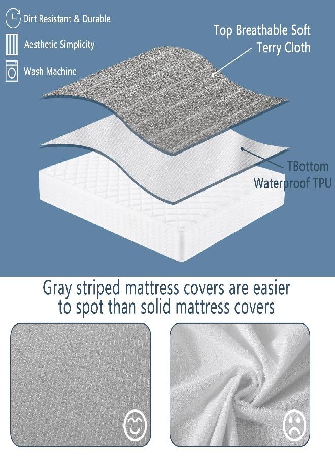 Moonsea Bamboo Mattress Pad Twin Air Mattress Topper Cover, Twin Size Quilted Fitted Mattress Pad, Super Soft Breathable and Noiseless Bamboo Pillow Top Mattress Topper Fits Up to 16 inch Air Mattress  - Image 4