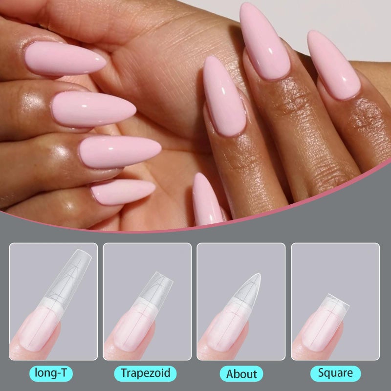 Scale nail plate, ultra-thin and scratch free nail plate, extended wearing, fully adhesive and semi adhesive special nail plate  Transparent - Image 3