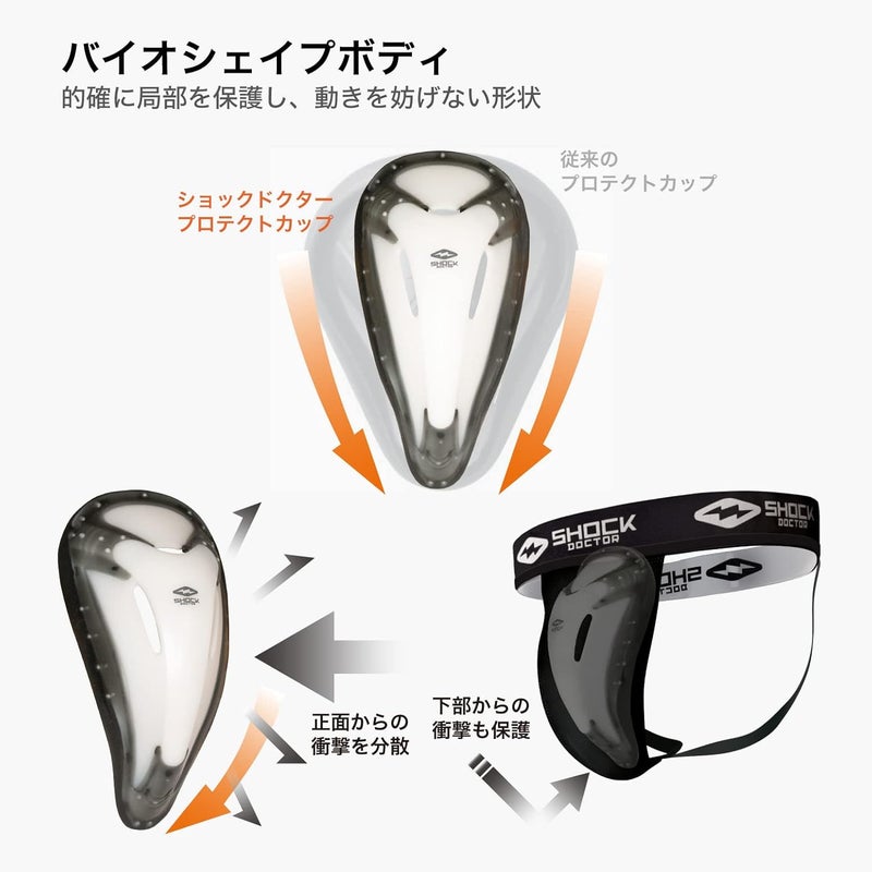 Shock Doctor Men's Bio Flex Athletic Cup - Black, Large - Image 5