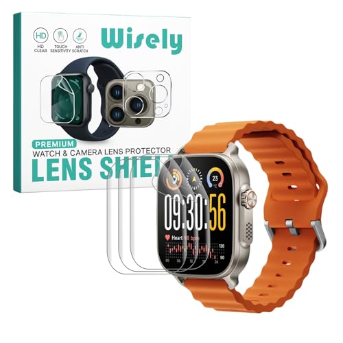 Wisely |3pcs| Screen Guard Protector Compatible For Realme Watch 5 Smartwatch |1.97"| Bubble Free, HD Clear, Full Cover, Easy installation kit - Image 1