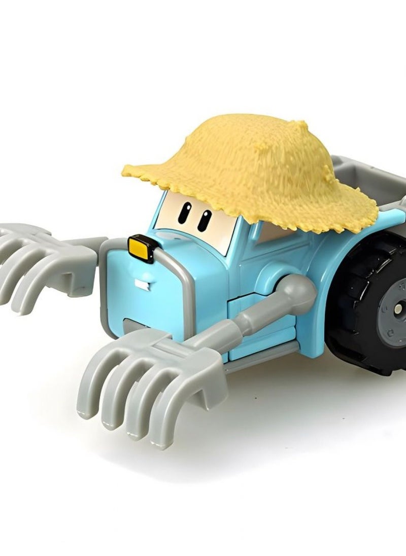 Robocar Poli Robocar Poli, TRACKY DIE-CAST Metal Toy Cars, Farm Tractor Toys (Non-Transforming Diecast Figure Vehicles), Kids for Ages 3 and up, Holiday Kids Gift 