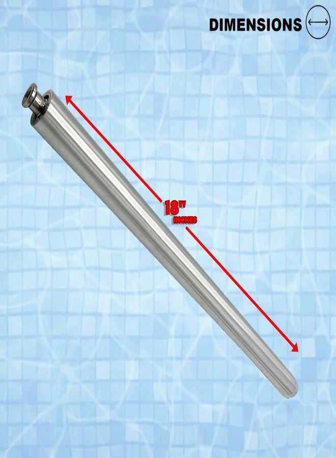 Poolzilla 5 Pack 10” Aluminum Tube with Stainless Steel Anchor for Pool Safety Cover Installation, Anchor Installation for Loose Ground or with Pavers, Extra Long - Image 2