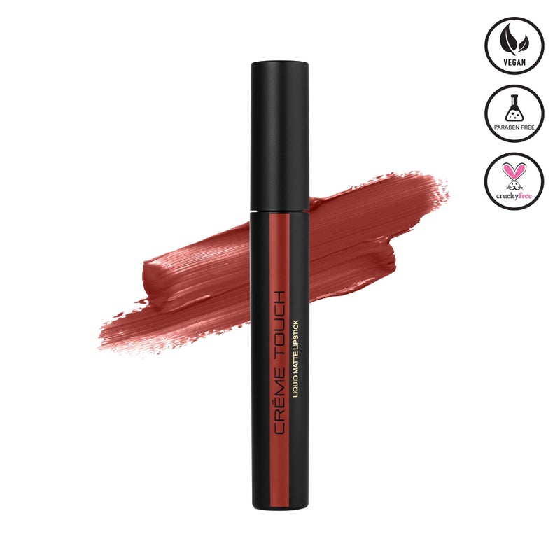 Armaf Beaute Creme Touch Liquid Lipstick 3g, Nantes Colour, Semi Matte Lip Stick, Rich Pigment, Lightweight, Long Lasting, Water Proof, Non Drying Formula, Non Sticky, Effortless Single Stroke, Makeup
