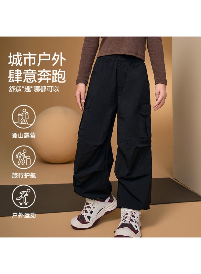 ASK JUNIOR Children's Girls' Pants Autumn Outdoor Fashion Running Sports Pants Cargo Parachute Pants Teenagers - Image 4
