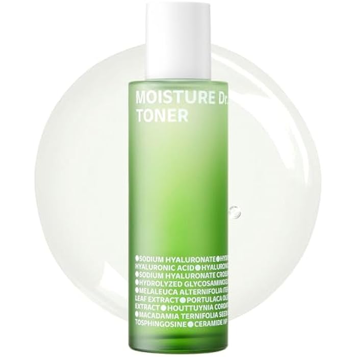 ISOI Moisture Dr. Soothing Toner, Lightweight Hydrating Toner for The Face with Tea Tree Ceramide & Hyaluronic Acid for Skin Barrier Support, Korean Skin Care (4.39 fl. oz/130ml) - Image 1