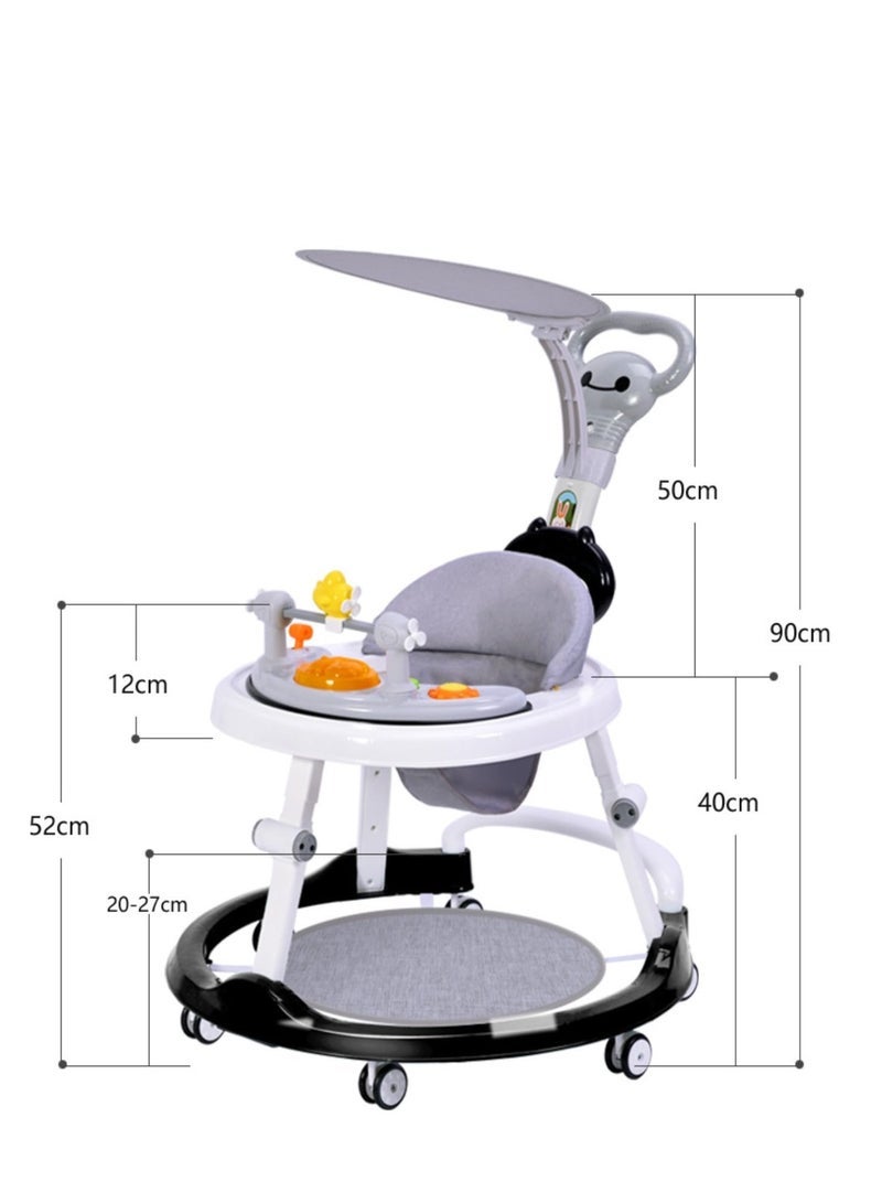 PENG GENERAL Baby Walker with Wheels, Activity Mute Anti-Rollover Infant Walker Adjustable Height Baby Push Walkers - Image 3