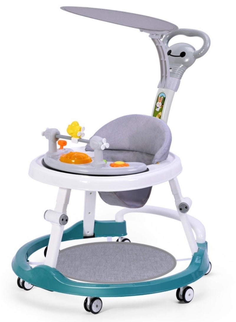 PENG GENERAL Baby Walker with Wheels, Activity Mute Anti-Rollover Infant Walker Adjustable Height Baby Push Walkers - Image 1