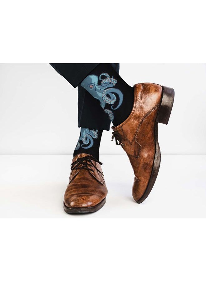 Real Sic Casual Designer Socks for Men and Women - Animal Pet Series - Breathable and Lightwear Cotton (Octopus) - Image 2