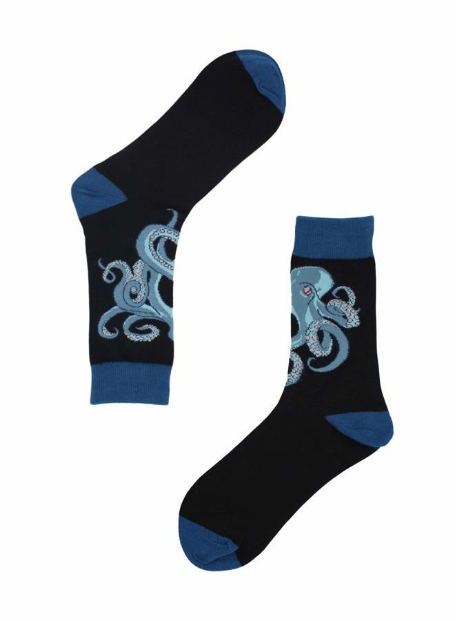 Real Sic Casual Designer Socks for Men and Women - Animal Pet Series - Breathable and Lightwear Cotton (Octopus) - Image 1