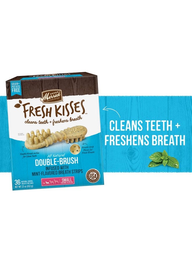 Merrick Fresh Kisses Natural Dental Chews, Toothbrush Treat Shape Infused with Real Mint, Small Dogs 15-25 Lbs - 48 ct. Box - Image 2