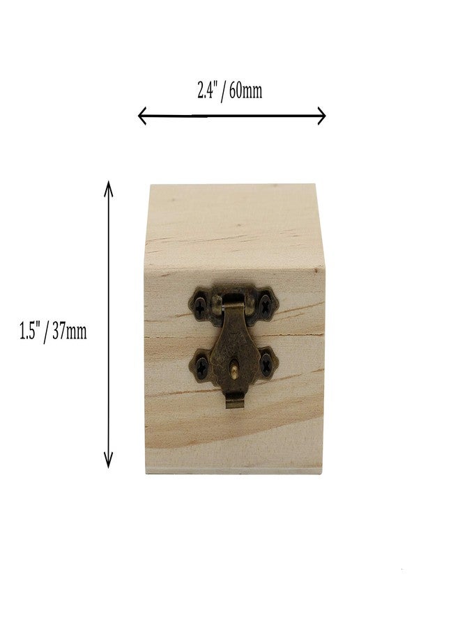 Creative Hobbies 12-Pack Mini Wooden Treasure Boxes with Locking Clasp - Unfinished Wood Treasure Chest for Party Favors, DIY Projects, Home Decor, Props, 2.3 x 1.5 x 1.5 Inches - Image 4