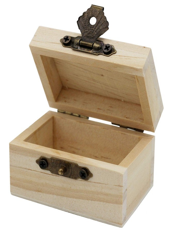 Creative Hobbies 12-Pack Mini Wooden Treasure Boxes with Locking Clasp - Unfinished Wood Treasure Chest for Party Favors, DIY Projects, Home Decor, Props, 2.3 x 1.5 x 1.5 Inches - Image 5