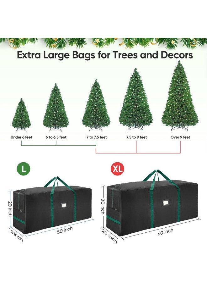 Baleine BALEINE 7.5 ft Christmas Tree Storage Bag, Heavy Duty 900D Oxford Fabric with Reinforced Handles and Dual Zippers Wide Opening, Extra Large Storage Container for Trees and Decorations (Black)  - Image 4