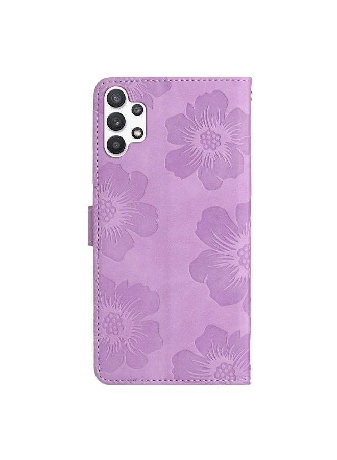 اس-توب جراب لهاتف Samsung Galaxy A13 4G مصنوع من الجلد بنقشة زهور - Image 3