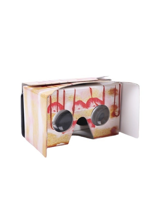 Integrated Paper Foldableing Mobile Phone Vr Simple 3D Glasses Second Generation Immersive Virtual Reality Viewing Box Customization-Color:Google 3rd Generation  - Image 5