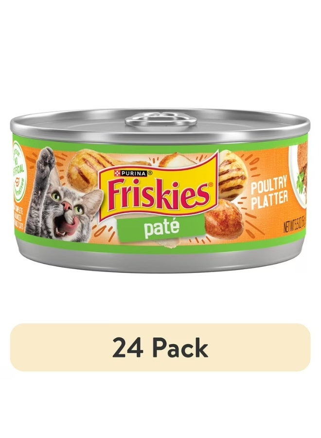 PURINA Friskies Purina Cat Food Pate Poultry Platter 5.5oz Pack of 24 - Image 2