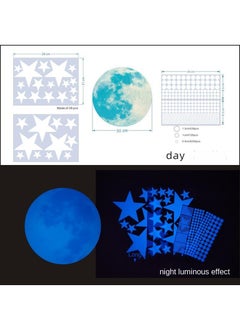 Luminous Moon Luminous Stars Dot Fluorescent Decorative Sticker