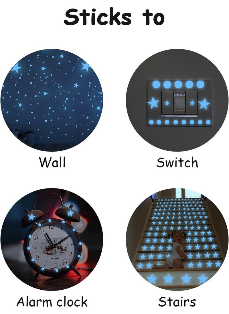 Y&D - Luminous Moon Luminous Stars Dot Fluorescent Decorative Sticker - Image 1