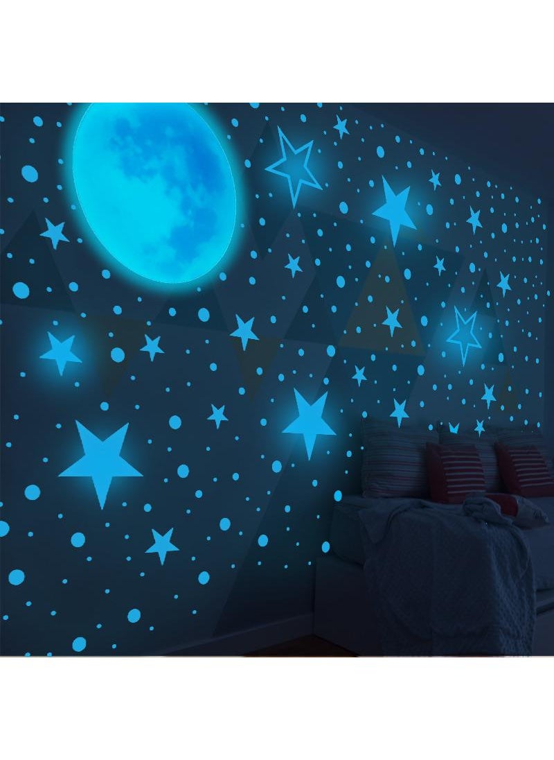 Y&D - Luminous Moon Luminous Stars Dot Fluorescent Decorative Sticker - Image 1