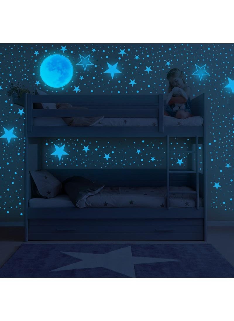Y&D - Luminous Moon Luminous Stars Dot Fluorescent Decorative Sticker - Image 1