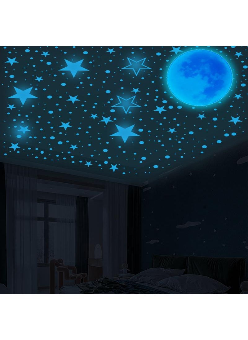 Y&D - Luminous Moon Luminous Stars Dot Fluorescent Decorative Sticker - Image 1
