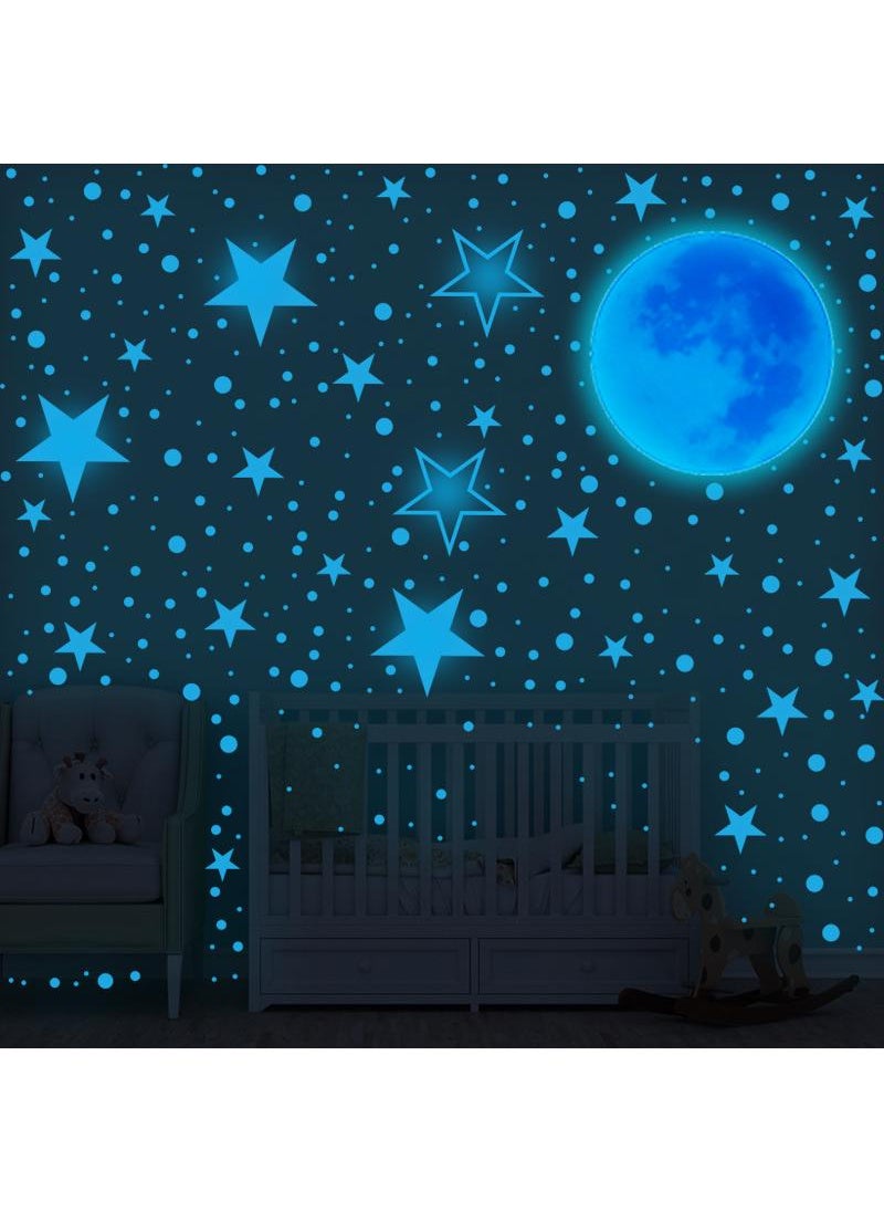 Y&D - Luminous Moon Luminous Stars Dot Fluorescent Decorative Sticker - Image 1