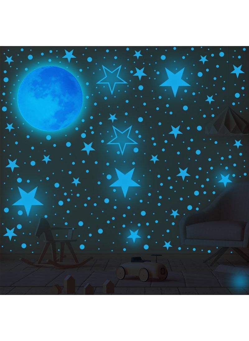Y&D - Luminous Moon Luminous Stars Dot Fluorescent Decorative Sticker - Image 1