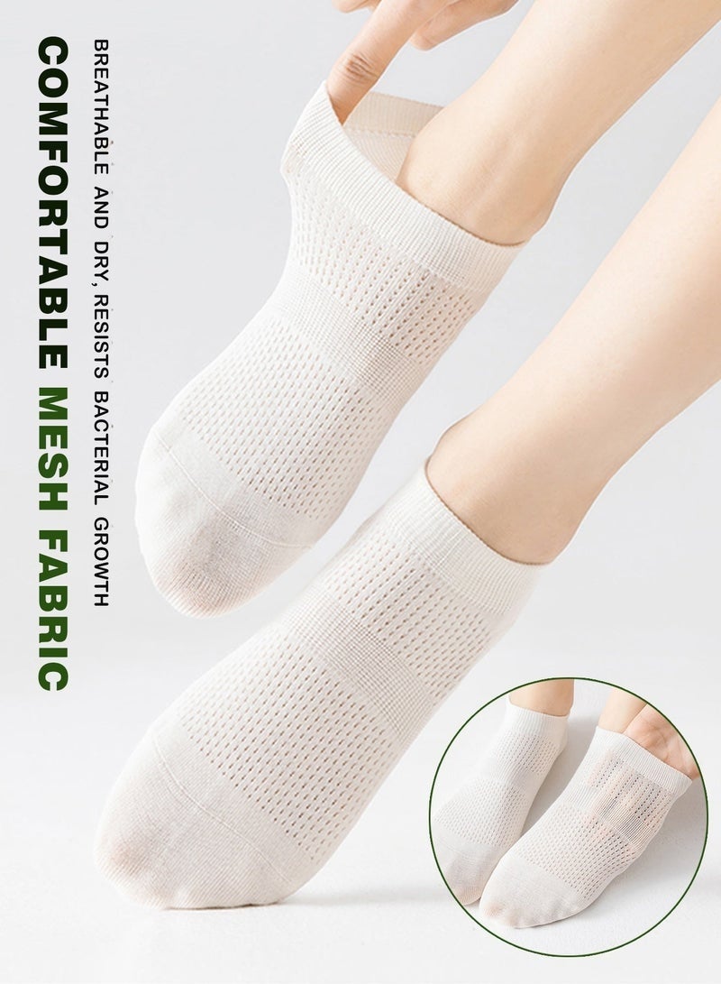 Lynacz Original Women's Cotton Ankle Socks 6-Pack - Breathable, Seamless Toe, Non-Slip Cuff, Mixed Colors - Image 4