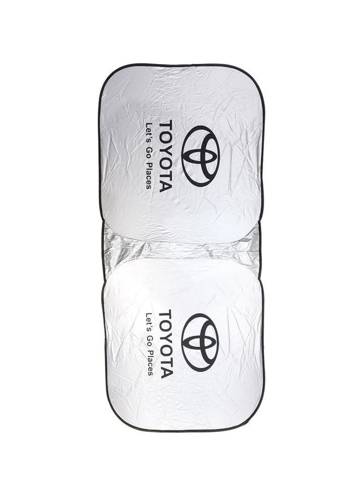 TOYOTA - Car Windshield Sun Shade UV Rays and Heat Protector Sun Visor Foldable Keep Your Vehicle Cool Blocks UV Rays Easy Installation Universal Fit - Image 1