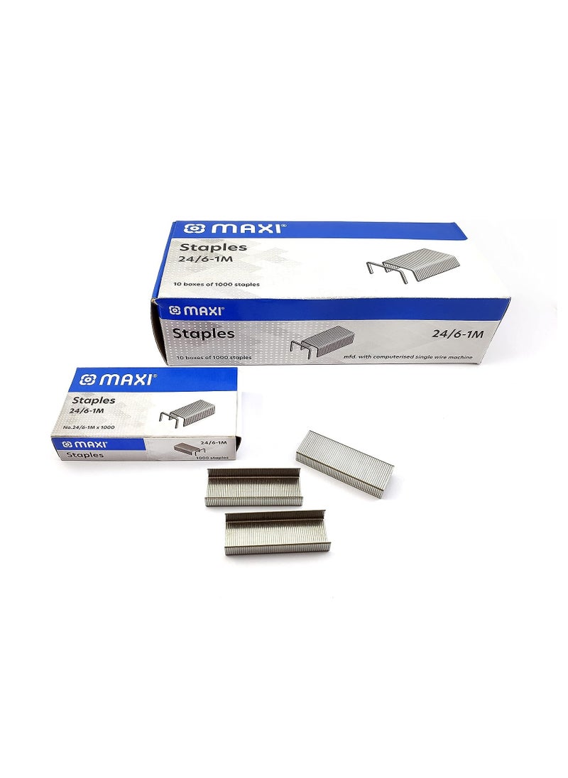 Maxi 24/6 Staple Pins Pack Of 1000Pcs, 24 6 1M