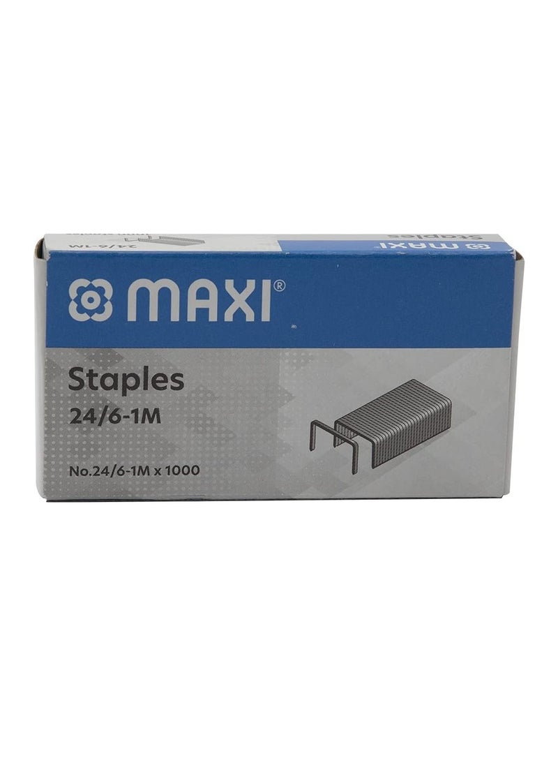 Maxi 24/6 Staple Pins Pack Of 1000Pcs, 24 6 1M