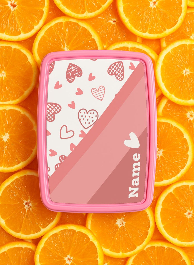 LOWHA Customizable Lunch Box with Personalized Name and Hearts Design - Image 5