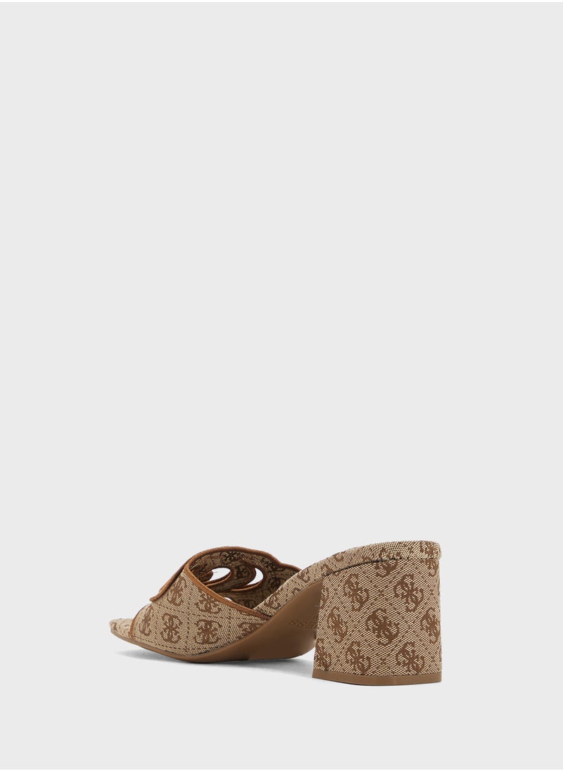 GUESS Slip on Mid Heel Sandals  - Image 3
