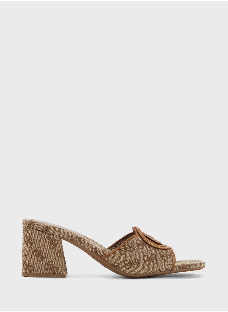 GUESS Slip on Mid Heel Sandals