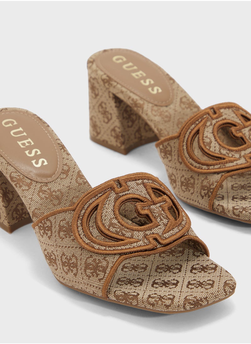 GUESS Slip on Mid Heel Sandals  - Image 4