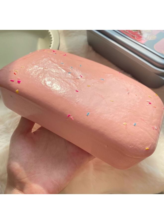 Squishy Slow Rebound Boxed Simulation Bread Cake Pinch Music Solid Slime Toy Finger Toast-Color:Strawberry Box Cake [boxed]