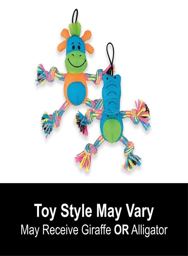 زيوس مجموعة ألعاب ZEUS Mojo Brights Rope Pals، ألعاب للكلاب الصغيرة والجراء، تتضمن إما تمساحًا أو زرافة، عبوة متنوعة - Image 2