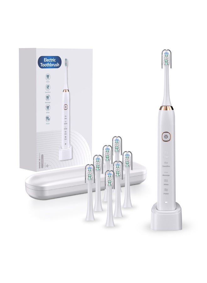 English Version 5-speed 8-brush Head Portable Box Sonic Electric Toothbrush Adult Model Sensor Charging Dupont