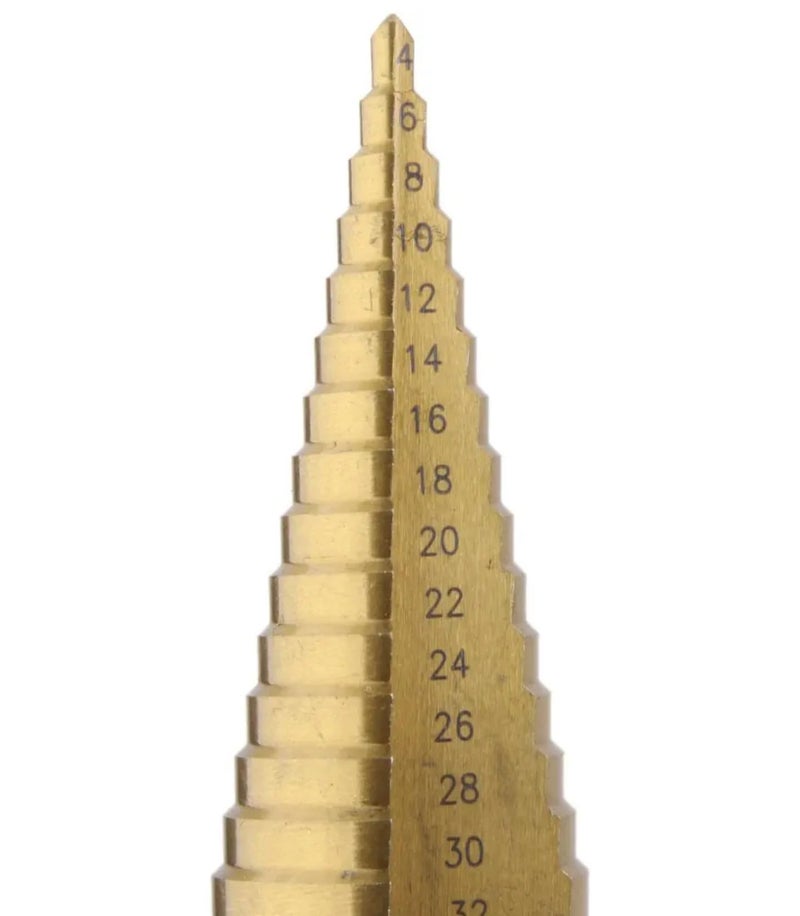 Zglol Hardware Step Drill Bit Set, Titanium HSS Conical Drill Bits for Plastic, Wood, Aluminum, Sheet Metal, 3 Pieces - Image 5