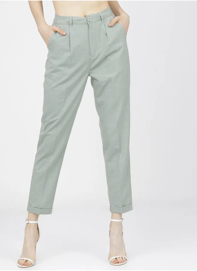 طوكيو توكيز High Rise Pleated Trousers by Styli