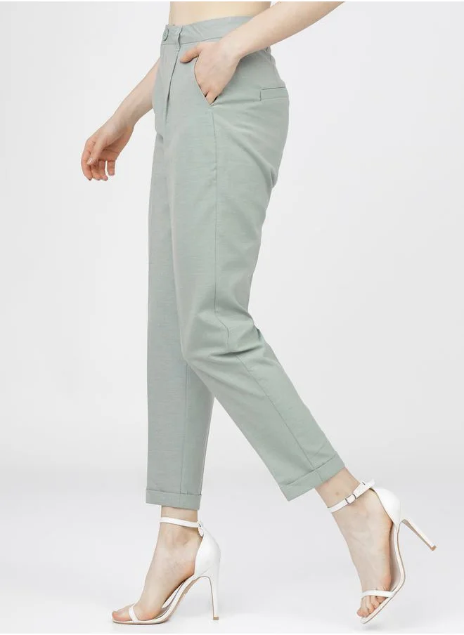 طوكيو توكيز High Rise Pleated Trousers by Styli